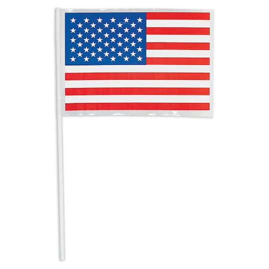 10&#x22; Patriotic American Flag, 48ct.